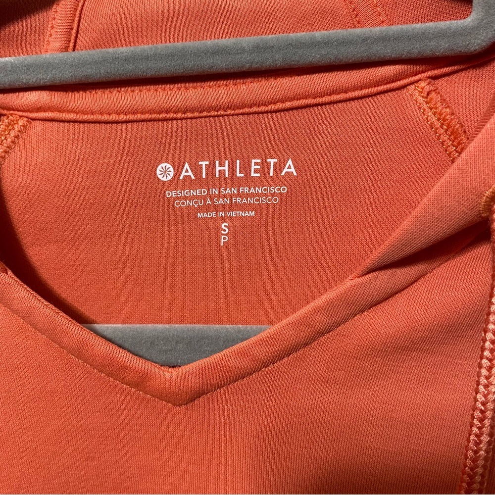 Athleta Sundown Alliance Hoodie Orange Size Small Lightweight Oversized - Picture 6 of 10